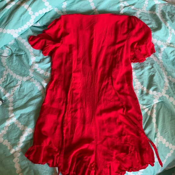 Red Ruffle Romper - Picture 2 of 4